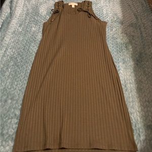 Olive green knee length dress